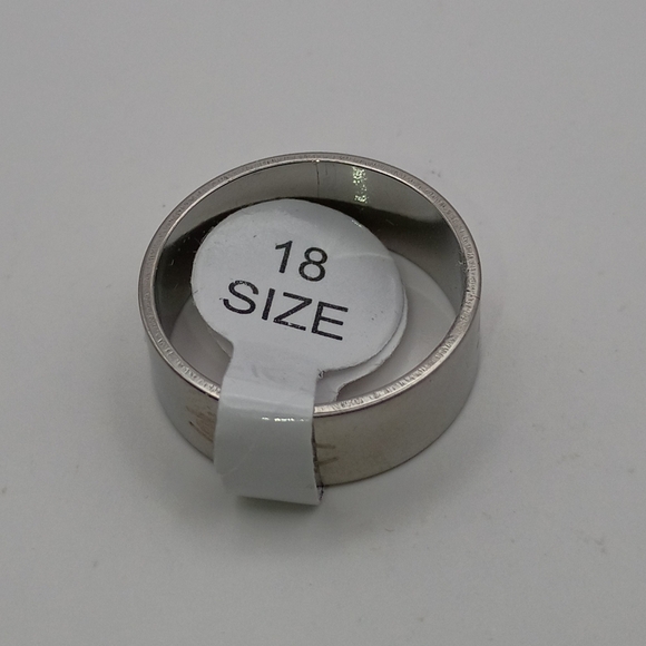 Stainless Steel Silver Ring Band with Spider Design Size 9 - Picture 2 of 2